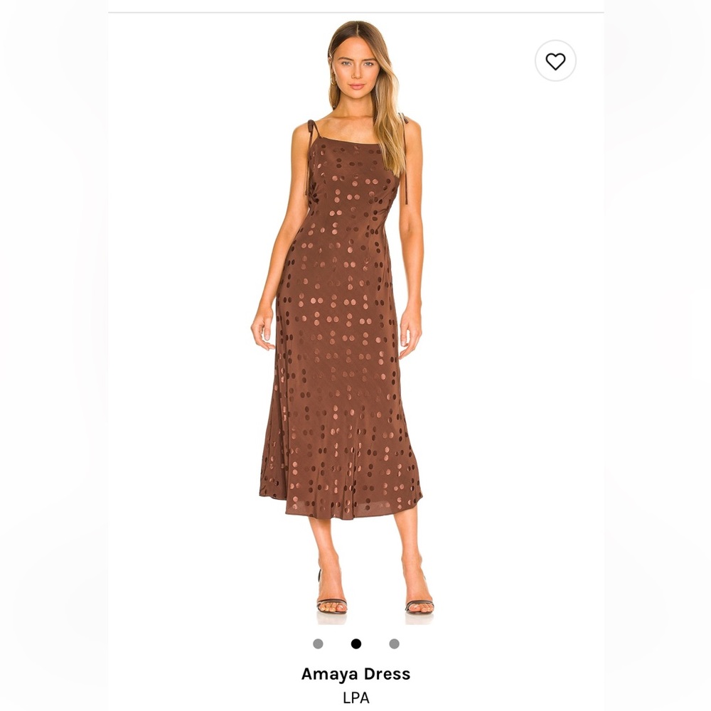 LPA Amaya Dress Size Small color: Nutella